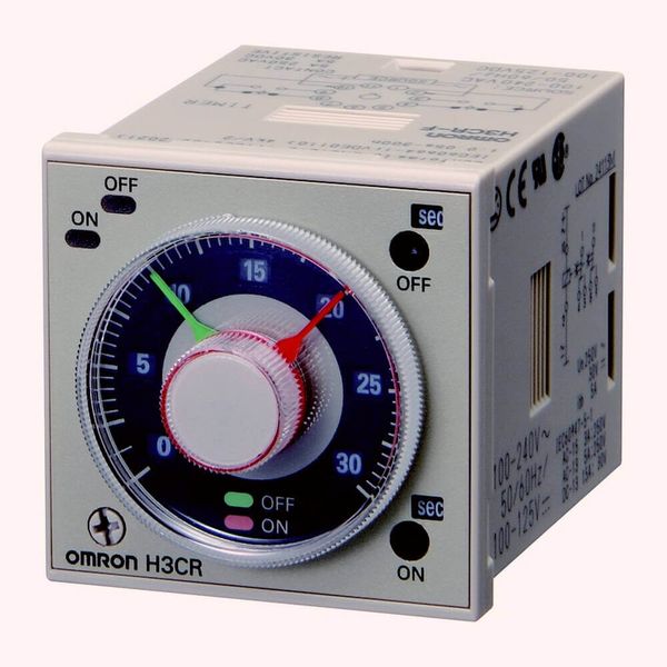 Timer, plug-in, 11-pin, 1/16DIN (48 x 48 mm), twin on & off-delay, fli image 1