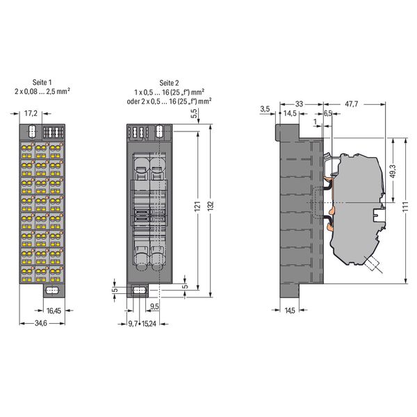 Common potential matrix patchboard;Marking 1-24;with 2 input modules i image 3