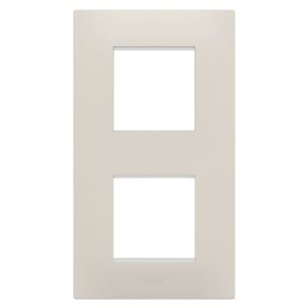 EGO INTERNATIONAL PLATE - IN TECHNOPOLYMER - 2+2 MODULES VERTICAL - NATURAL BEIGE - CHORUSMART image 1