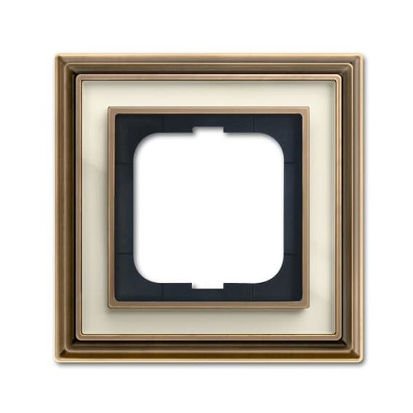 1721-848-500 Cover Frame Busch-dynasty® antique brass ivory white image 1