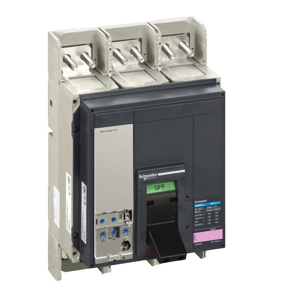 circuit breaker ComPact NS800L, 150 kA at 415 VAC, Micrologic 5.0 trip unit, 800 A, fixed,3 poles 3d image 4