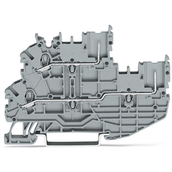 1-conductor/1-pin double deck receptacle terminal block image 2