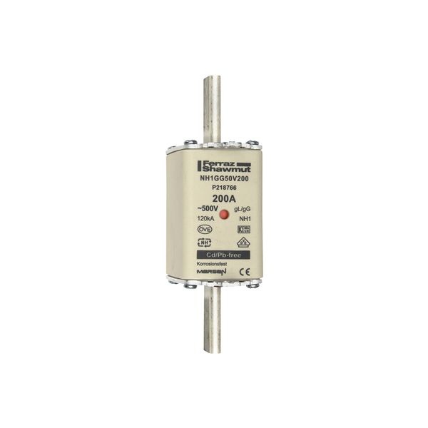 Fuse-link NH1 gG 500VAC 200A live tags Double indicator image 1