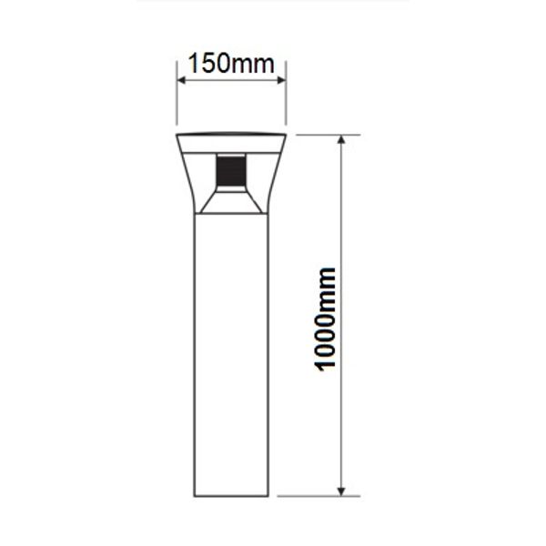 Avenida Pole LED 13,5W 1260lm 740 IP66 IK09 1000mm graphite image 3