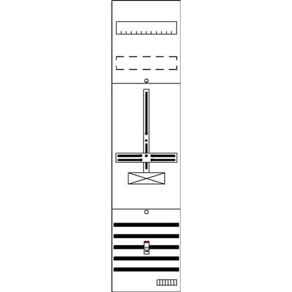 DF17AA Meter panel, Field width: 1, Rows: 0, 1050 mm x 250 mm x 160 mm, IP2XC image 17