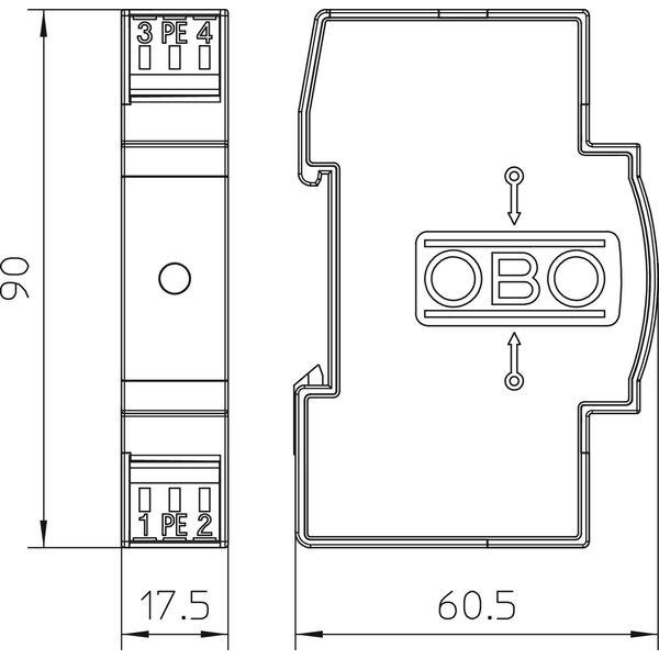 VF24-AC/DC Lightning barrier for AC and DC 24V AC image 2