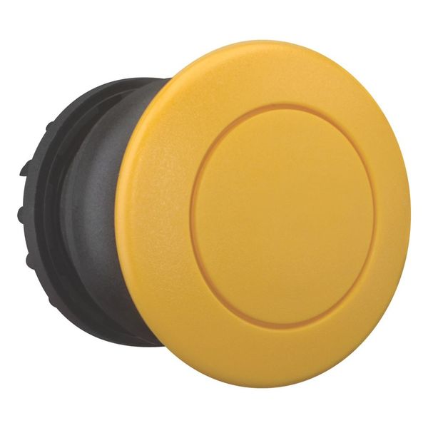 Mushroom actuator, RMQ-Titan, Mushroom, momentary, Mushroom yellow, yellow, Blank, Bezel: black image 6