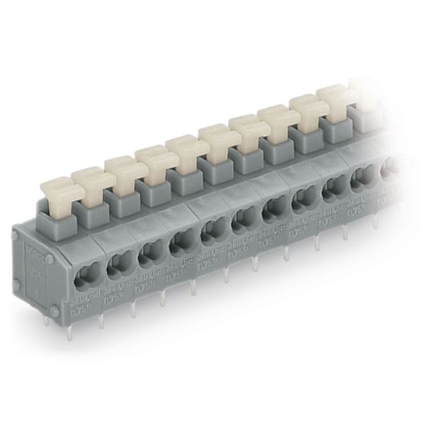 2-conductor PCB terminal block push-button 0.75 mm² gray image 2