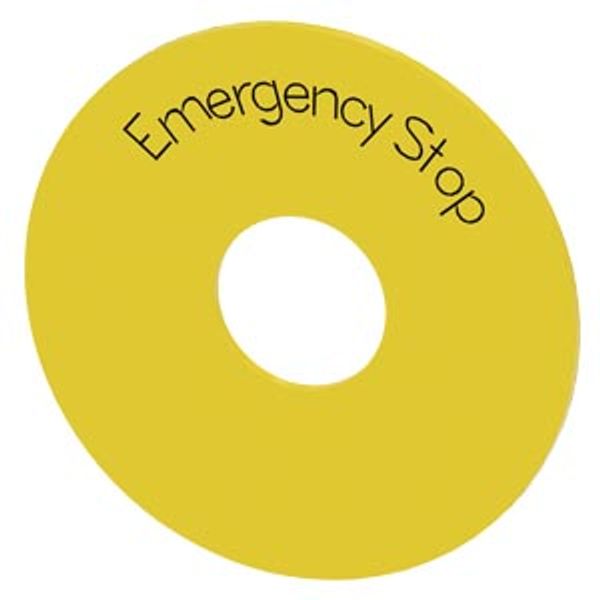 Washer for emergency stop, yellow, ... image 1