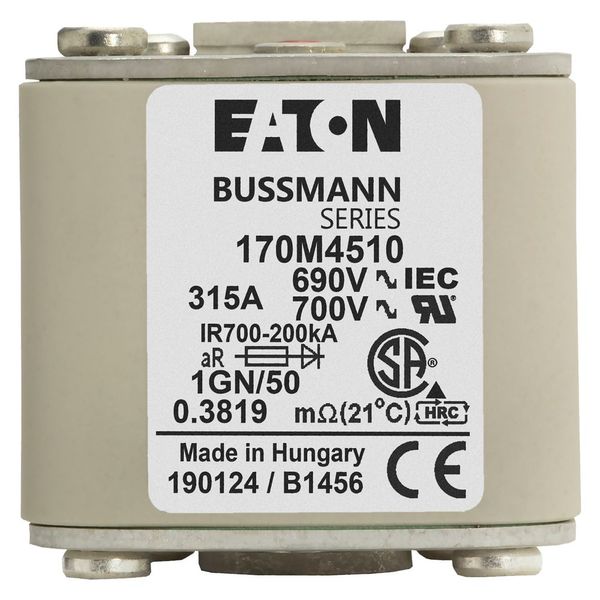 FUSE 315A 690V 1GN/50 AR UC image 11