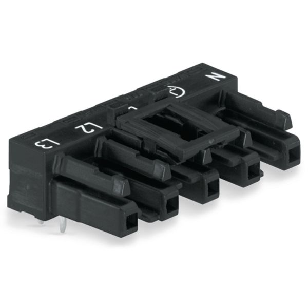 Socket for PCBs angled 5-pole black image 1