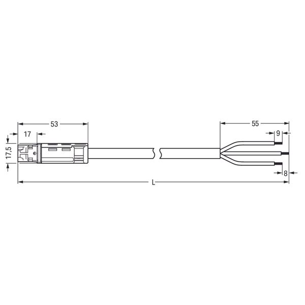 pre-assembled connecting cable Eca Plug/open-ended brown image 5