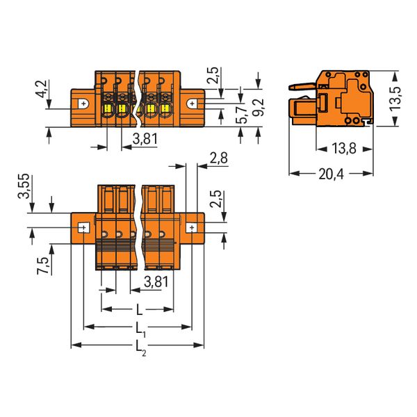 1-conductor female connector push-button Push-in CAGE CLAMP® orange image 5