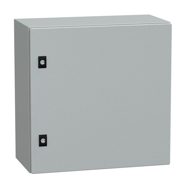 Spacial CRN plain door with mount.plate. H500xW500xD250 IP66 IK10 RAL7035.. image 1