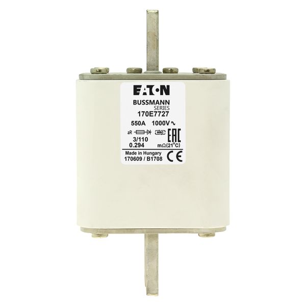 Fuse-link, high speed, 450 A, AC 1000 V, DIN 3, aR, DIN, visual indicator image 14