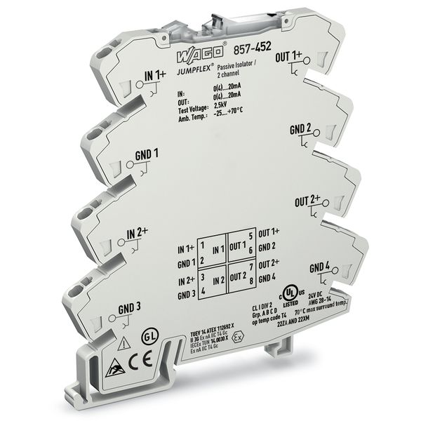 Passive isolator, 2-channel Current input signal 2 x current output si image 4