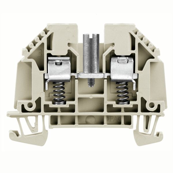 Feed-through terminal block, 6 mm², 41 A, Number of connections: 2 image 1