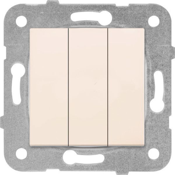 Karre-Meridian Beige Three Gang Switch image 1