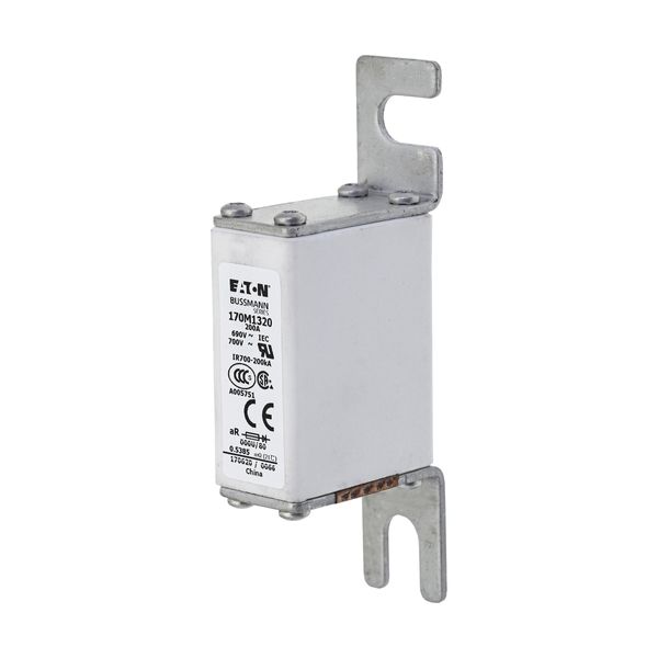 Fuse-link, high speed, 200 A, AC 690 V, DIN 000, 21 x 40 x 100 mm, aR, DIN, IEC image 6