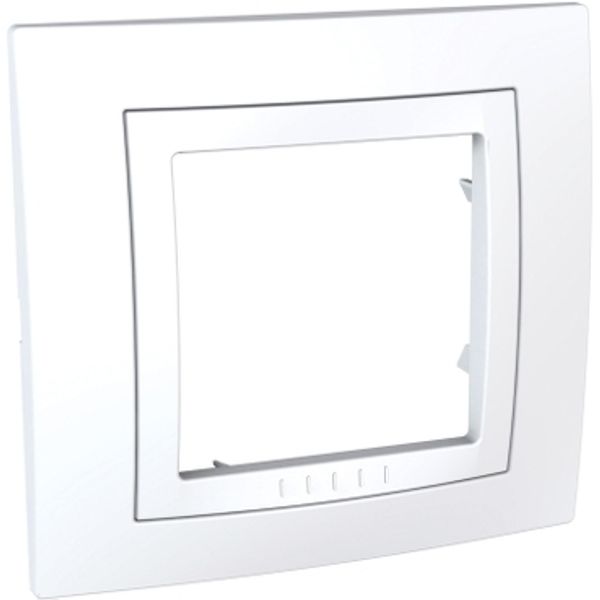 Unica Basic - cover frame - 1 gang - white/white image 3