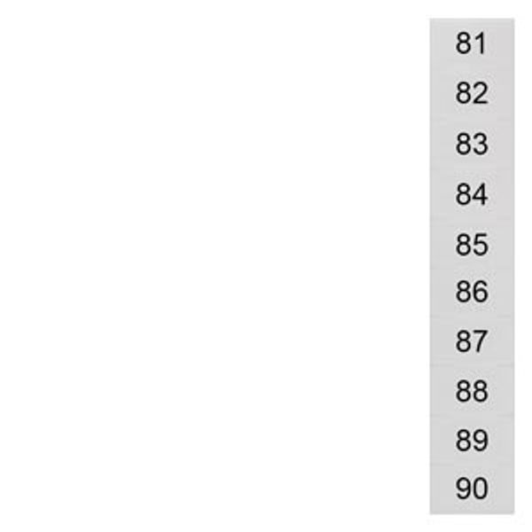labeling plate, front, 81-90, termi... image 1