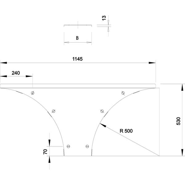 WAAD 300 FS Cover, add-on tee wide span system 110 and 160 B300mm image 2