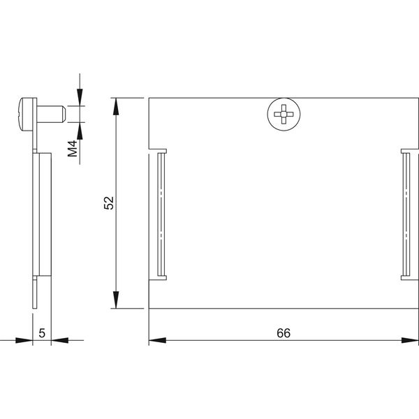 MTU B Blanking cover MTU for mounting support 62x66x4,5 image 2