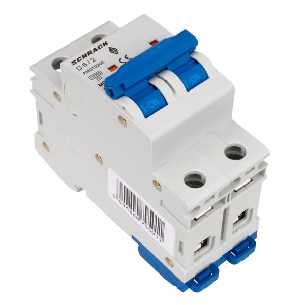 Miniature Circuit Breaker (MCB) AMPARO 10kA, D 6A, 2-pole image 3