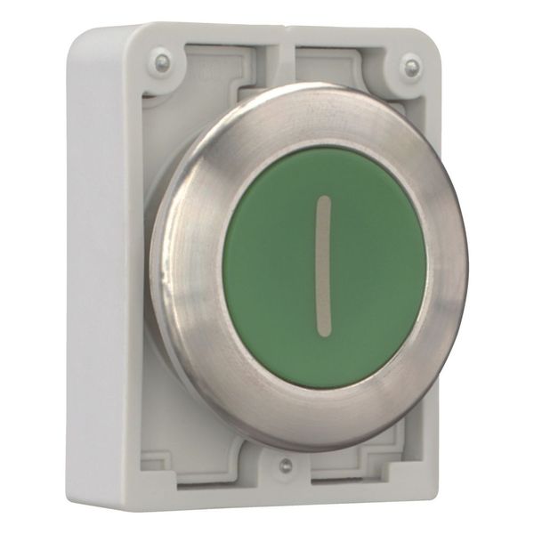 Pushbutton, RMQ-Titan, flat, maintained, green, inscribed, Front ring stainless steel image 12