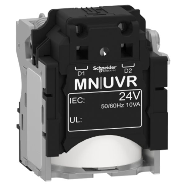 MN undervoltage release, ComPacT NSX, rated voltage 24 VAC 50/60 Hz, screwless spring terminal connections image 4