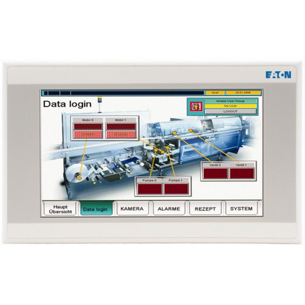 Touch panel, 24 V DC, 7z, TFTcolor, ethernet, RS485, CAN, SWDT, PLC image 1