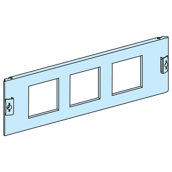 FRONT PLATE WITH 3 CUT-OUT 96x96METERING DEV/P-BUTTON WIDTH 600/650 3M image 1