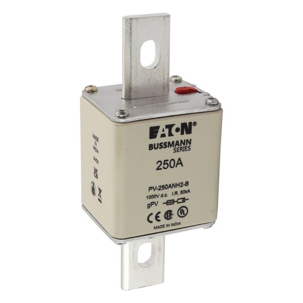 Fuse-link, high speed, 250 A, DC 1000 V, NH2, gPV, UL PV, UL, IEC, dual indicator, bolted tag image 26