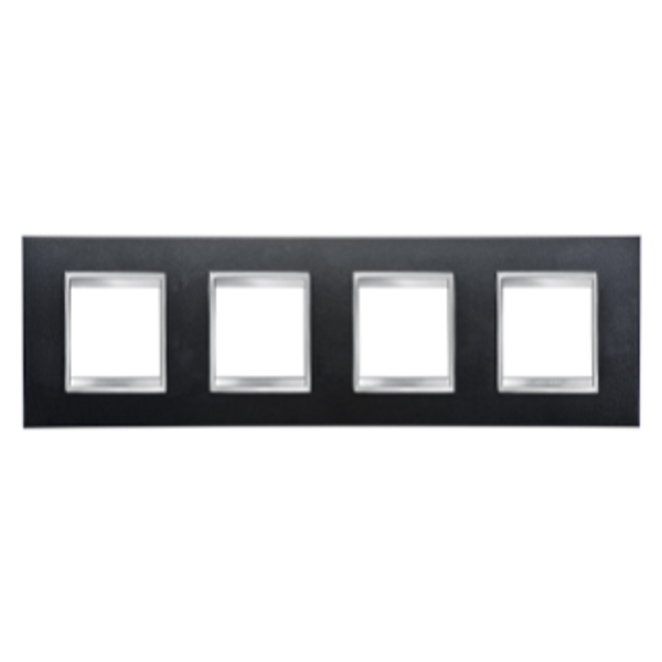 LUX INTERNATIONAL PLATE - IN PAINTED TECHNOPOLYMER - 2+2+2+2 MODULES HORIZONTAL - SLATE - CHORUSMART image 1