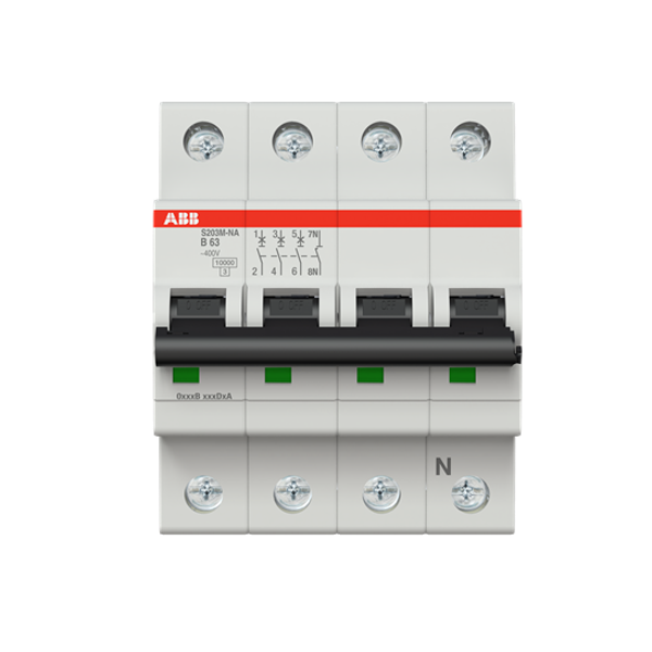 S203M-B63NA Miniature Circuit Breaker - 3+NP - B - 63 A image 2