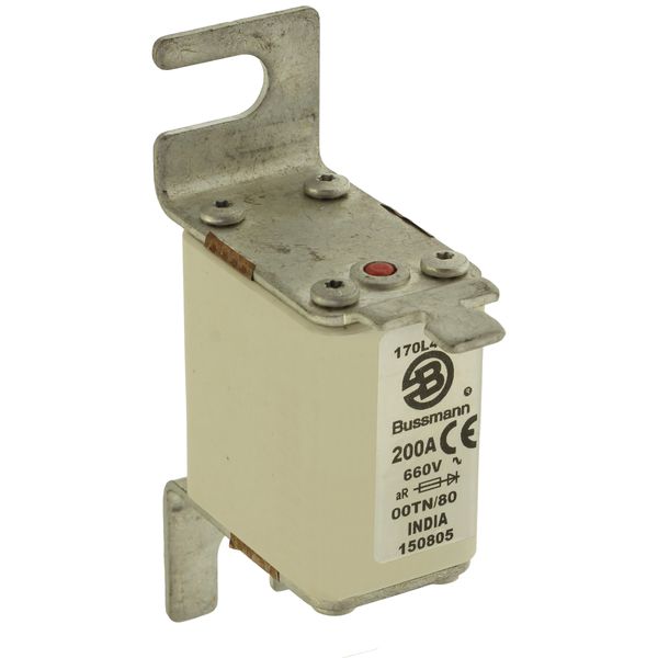 Fuse-link, high speed, 200 A, AC 660 V, Size 00, 30 x 67 x 100 mm, aR, IEC, single indicator image 23