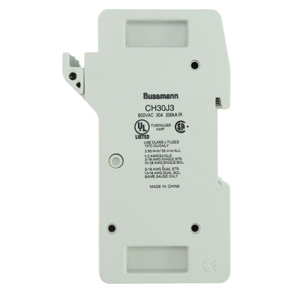 Fuse-holder, low voltage, 30 A, AC 600 V, DC 600 V, UL Class J, 98 x 72 x 117 mm, 3P, UL, CSA image 19