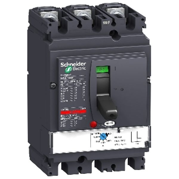 circuit breaker ComPact NSX100F, 36 kA at 415 VAC, MA trip unit 25 A, 3 poles 3d image 2