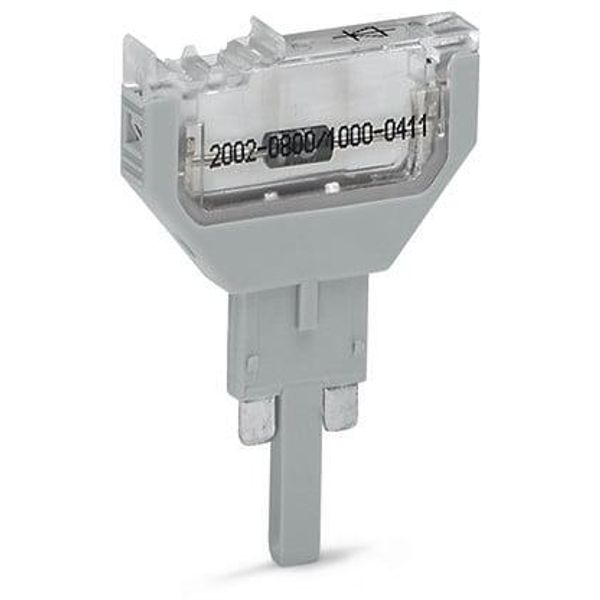 2002-800/1000-553 Component plug; 2-pole; with 1K5 resistor; 5.2 mm wide; gray image 1