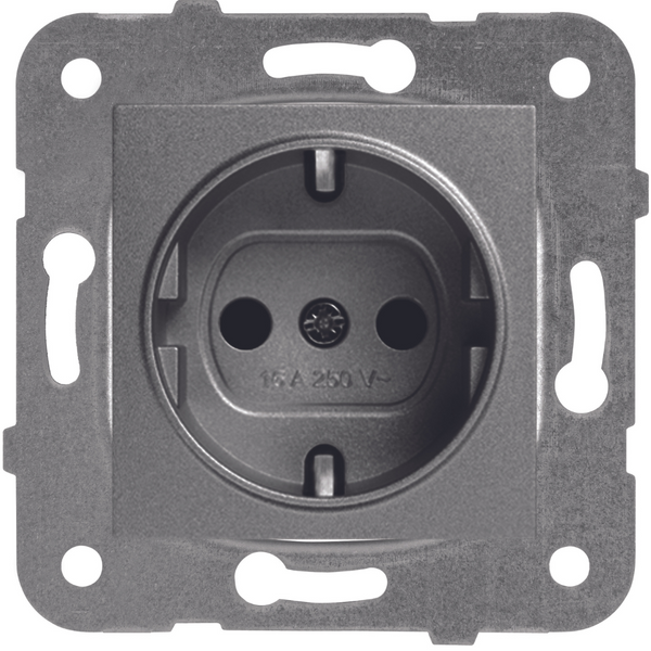 Karre Plus-Arkedia Dark Grey (Quick Connection) Earthed Socket image 1