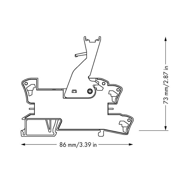 Relay module Nominal input voltage: 230 VAC 2 changeover contacts image 5