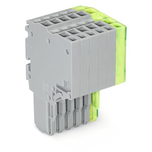 2-conductor female connector Push-in CAGE CLAMP® 1.5 mm² gray, green-y image 1