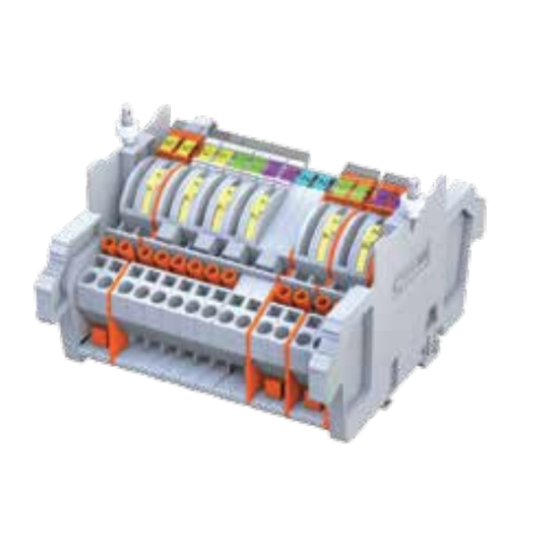 WAGO 14-track measuring strip 2 current connectors in each phase without fuses and signaling without additional circuits image 1