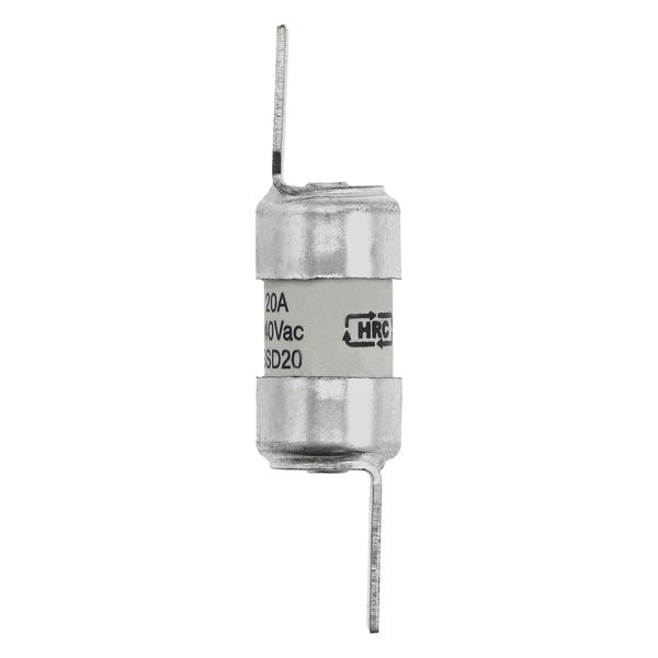 Fuse-link, LV, 20 A, AC 240 V, BS88/E1, 12 x 47 mm, gL/gG, BS image 23