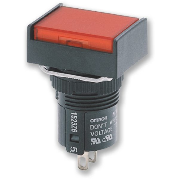 Pushbutton, illuminated, square, IP40, green for LED only image 2