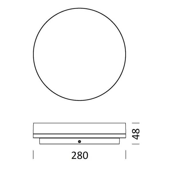 Maia LED Round 280 24W/18W 3K/4K 230V IP54 Sensor white image 3