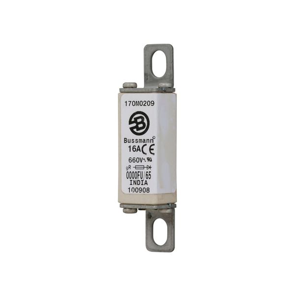 Fuse-link, high speed, 16 A, AC 660 V, size 0000, 18 x 19 x 80 mm, gR, UL image 6