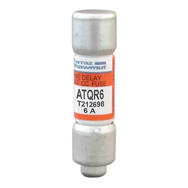 Fuse ATQR - Class CC - Time-Delay 600VAC 300VDC 6A Ferrule image 1