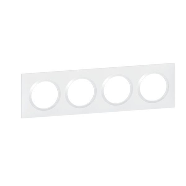 600904 Dooxie square plate 4 positions white finish image 1