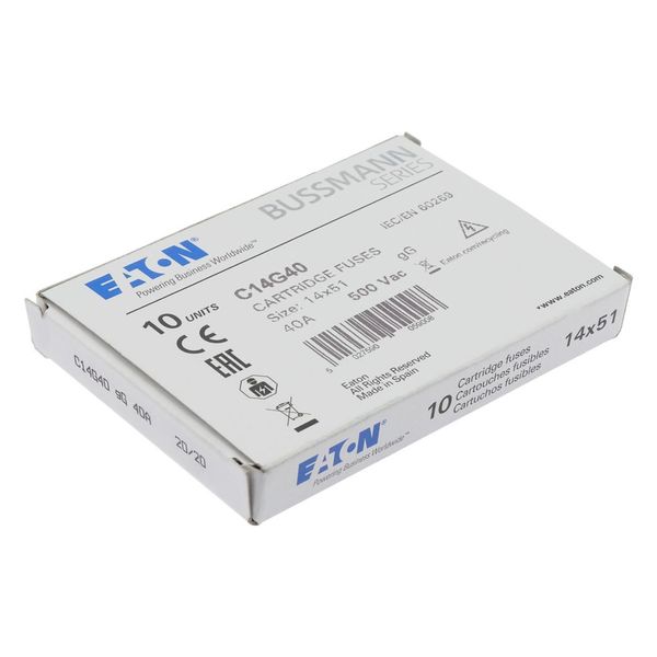 Fuse-link, LV, 40 A, AC 500 V, 14 x 51 mm, gL/gG, IEC image 12